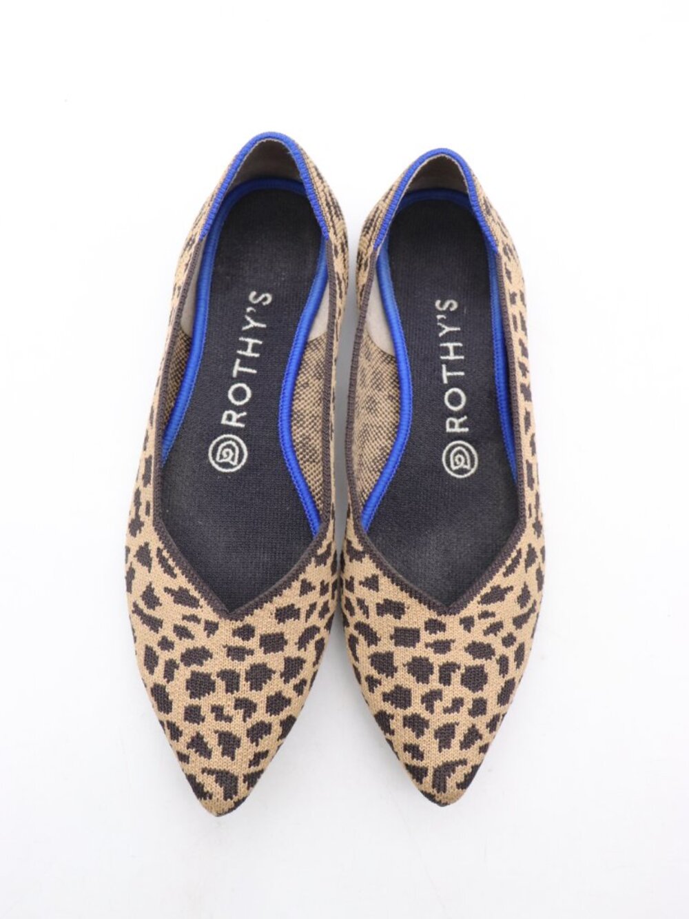 Rothy’s The Point Flats Women's Size 8 Leopard Cheetah Slip On Pointed Toe Shoes